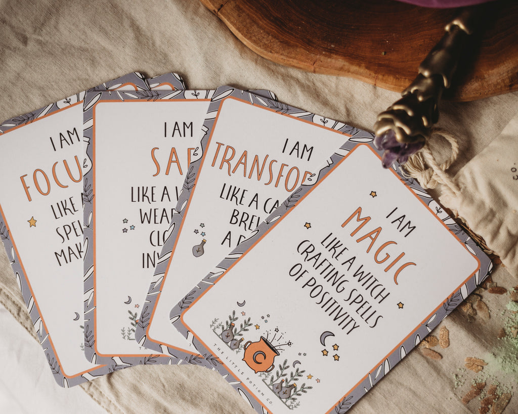 Hocus Pocus mindful potion kit spell and affirmation cards