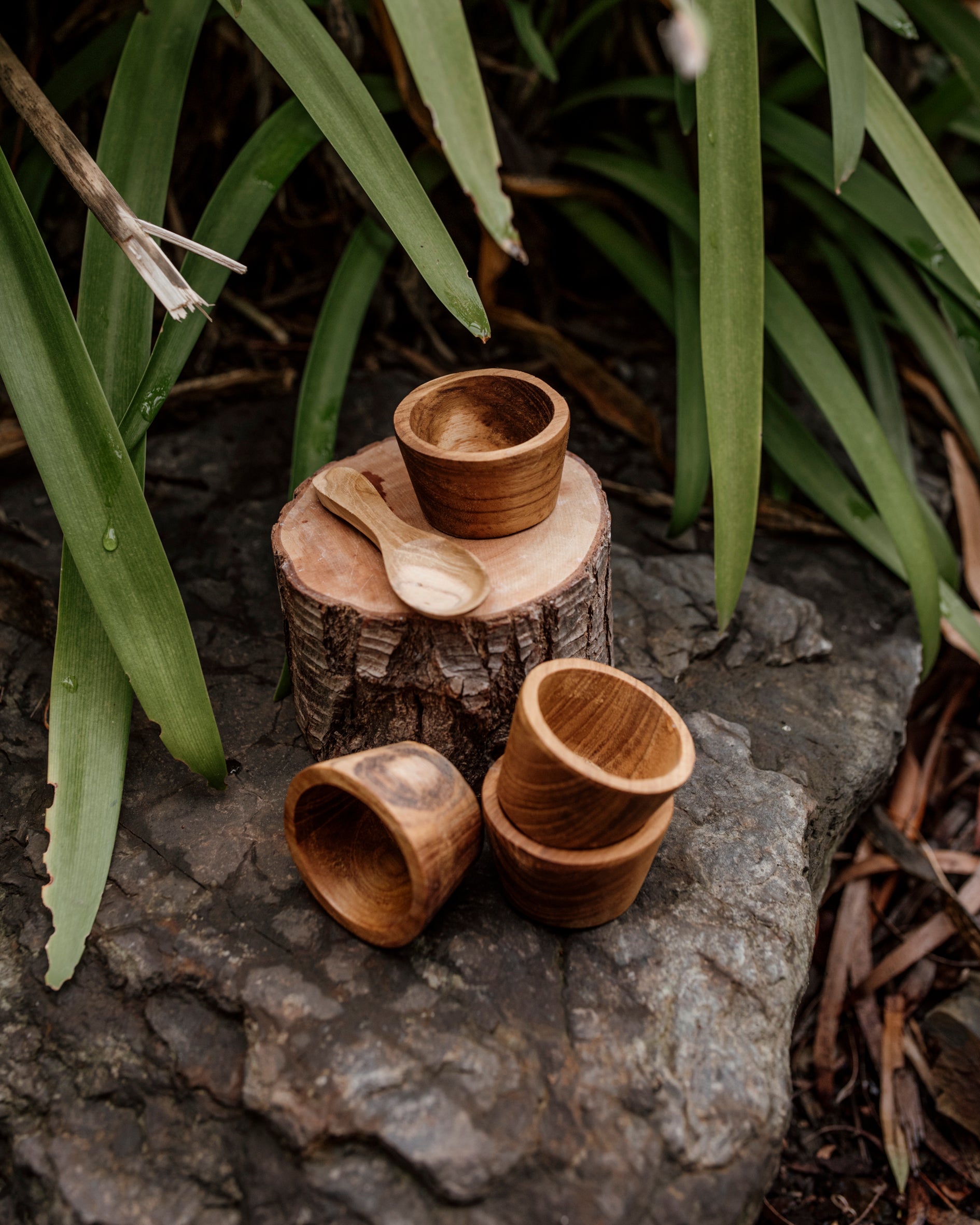 Mini Wooden Pots & Spoon Set (4 pots & 1 spoon) – The Little Potion Co